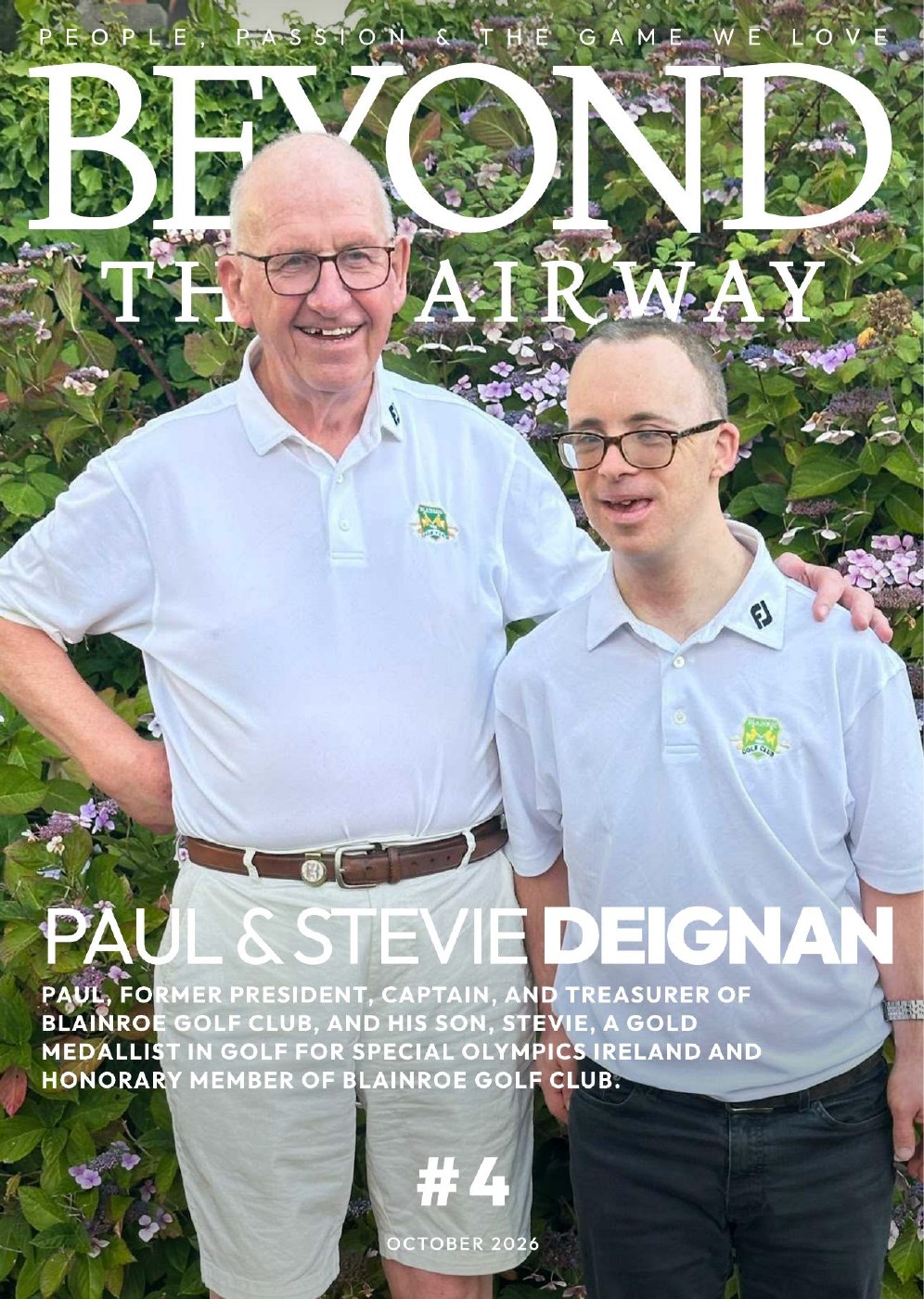 Beyond the Fairway issue 4 cover featuring Paul and Stevie Deignan